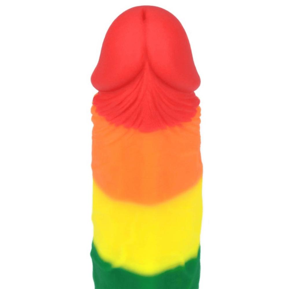 LoveToy Realistic Dildos Pride Rainbow Strap On Dildo Sex Toy 7 Inches Premium Silicone