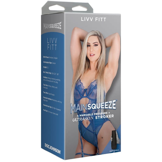 Main Squeeze Male Masturbators Main Squeeze Livv Fitt Ultraskyn Stroker Vagina - Masturbator, Textured Sleeve