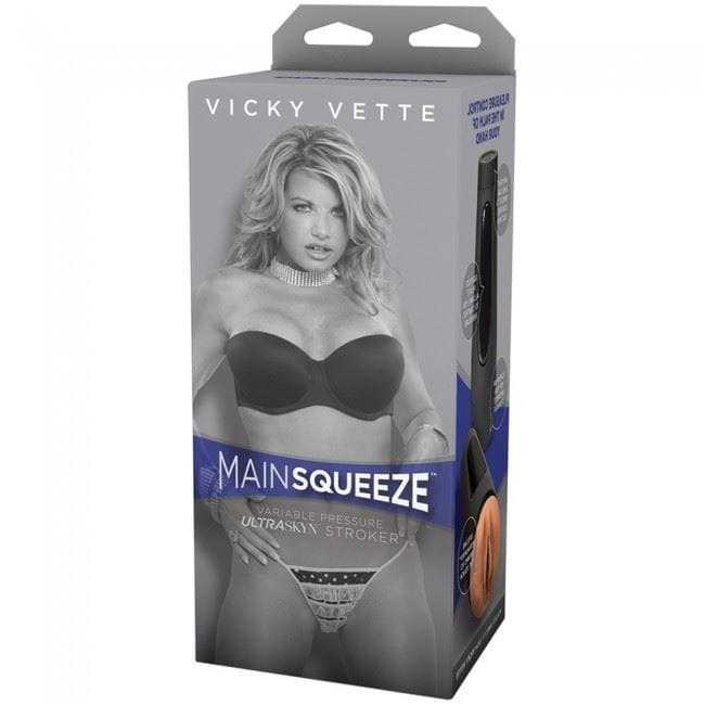 Main Squeeze Male Masturbators Main Squeeze Vicky Vette Pussy Vanilla Flesh - Textured Sleeve, Realistic Feel