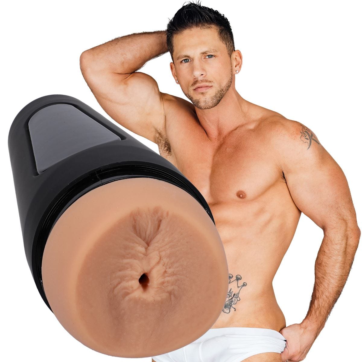 Mansqueeze Male Masturbators Man Squeeze Roman Todd Ultraskyn Stroker Ass Vanilla - Masturbator Adult Toy