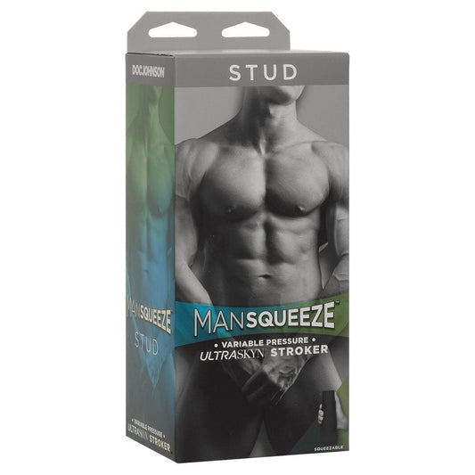 ManSqueeze Male Masturbators ManSqueeze Stud Vanilla - Textured Sleeve, Realistic Feel, Reusable Adult Toy