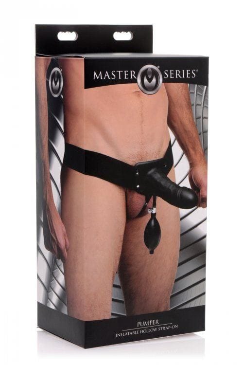 Master Series Strap On Dildo & Harness Master Series Pumper Inflatable Hollow Strap - hollow strap on, inflatable
