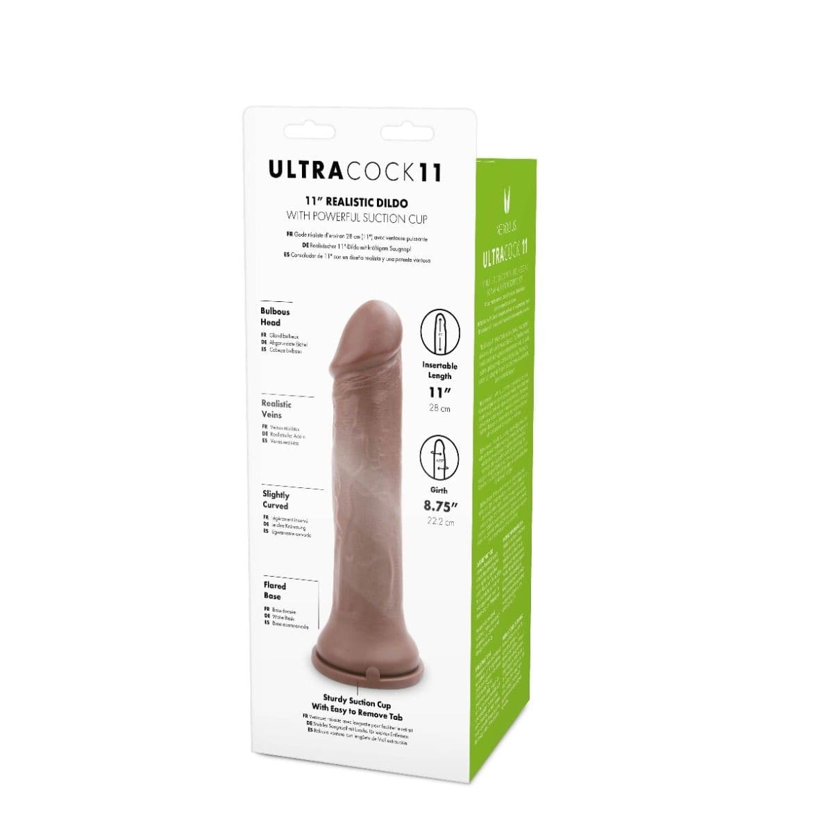 Me You Us Realistic Dildos Me You Us Ultra Cock 11inch Caramel Realistic Dildo - 11 inch, extra large