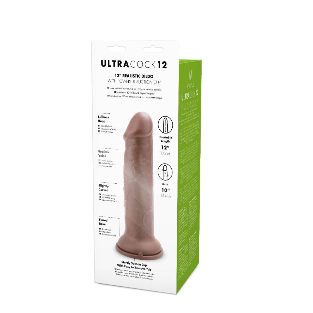 Me You Us Realistic Dildos Me You Us Ultra Cock 12inch Caramel Realistic Dildo - 12 inch, extra large