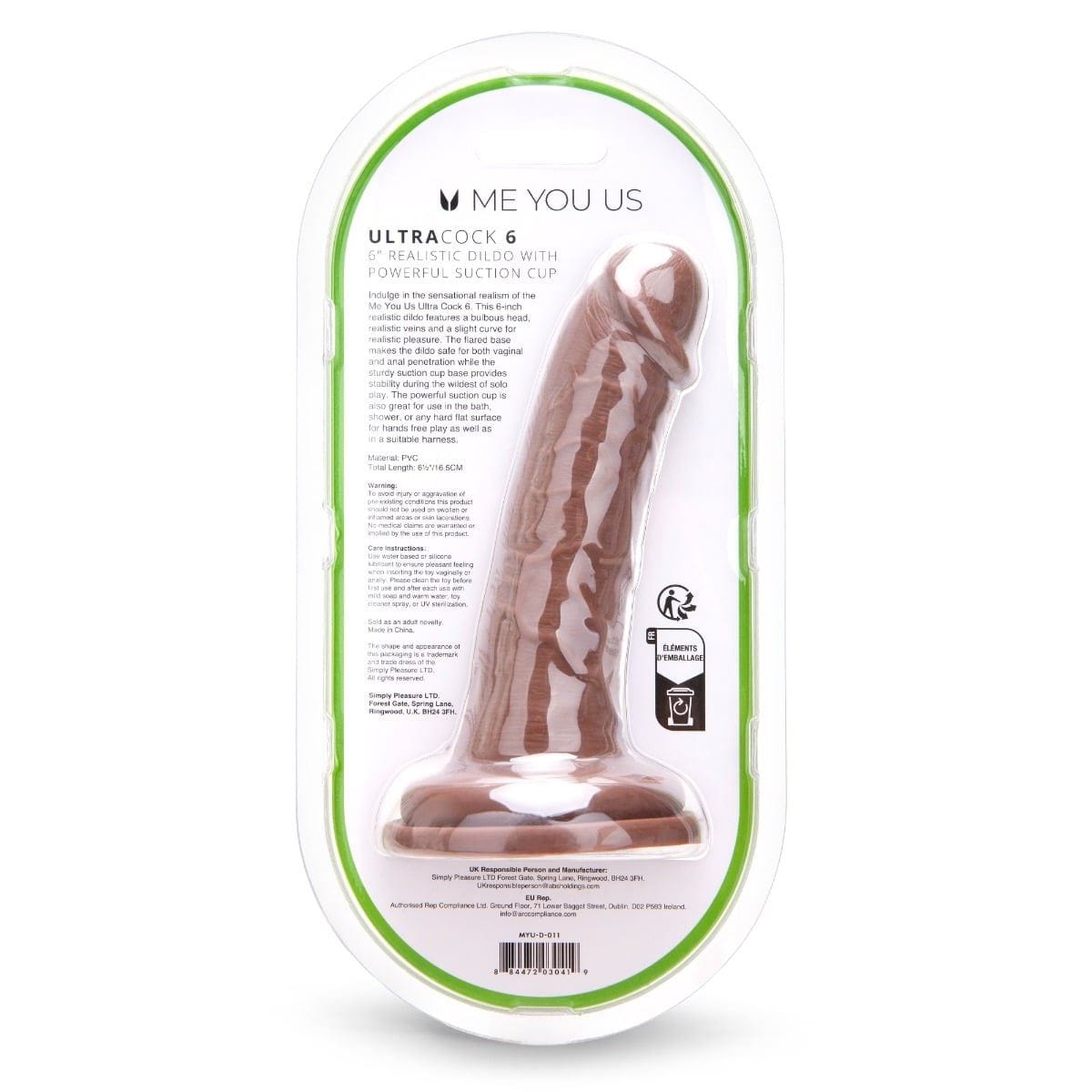 Me You Us Realistic Dildos Me You Us Ultra Cock 6inch Caramel Realistic Dildo - 6 inch, Realistic