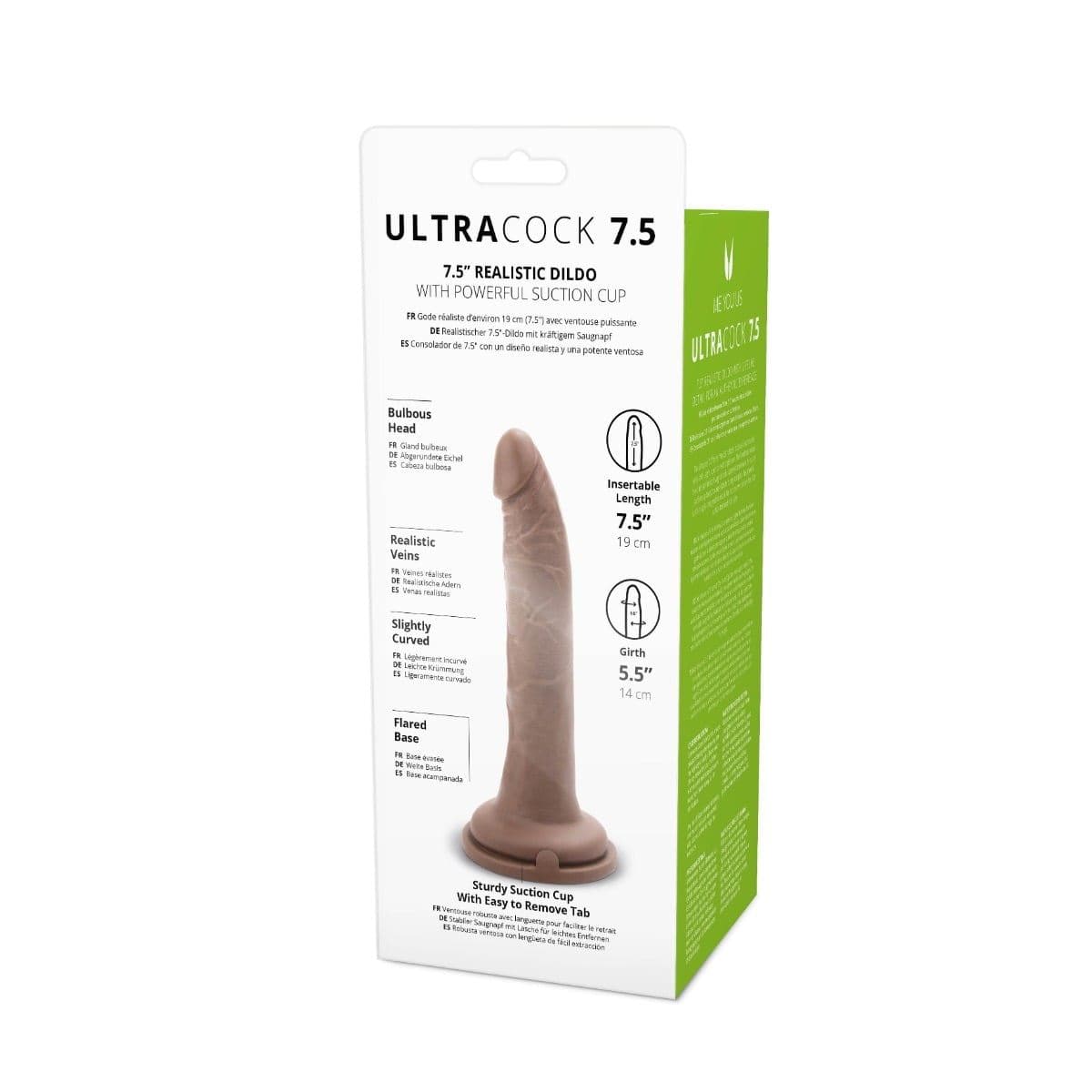 Me You Us Realistic Dildos Me You Us Ultra Cock 7.5inch Caramel Realistic Dildo - 7.5 inch, Realistic