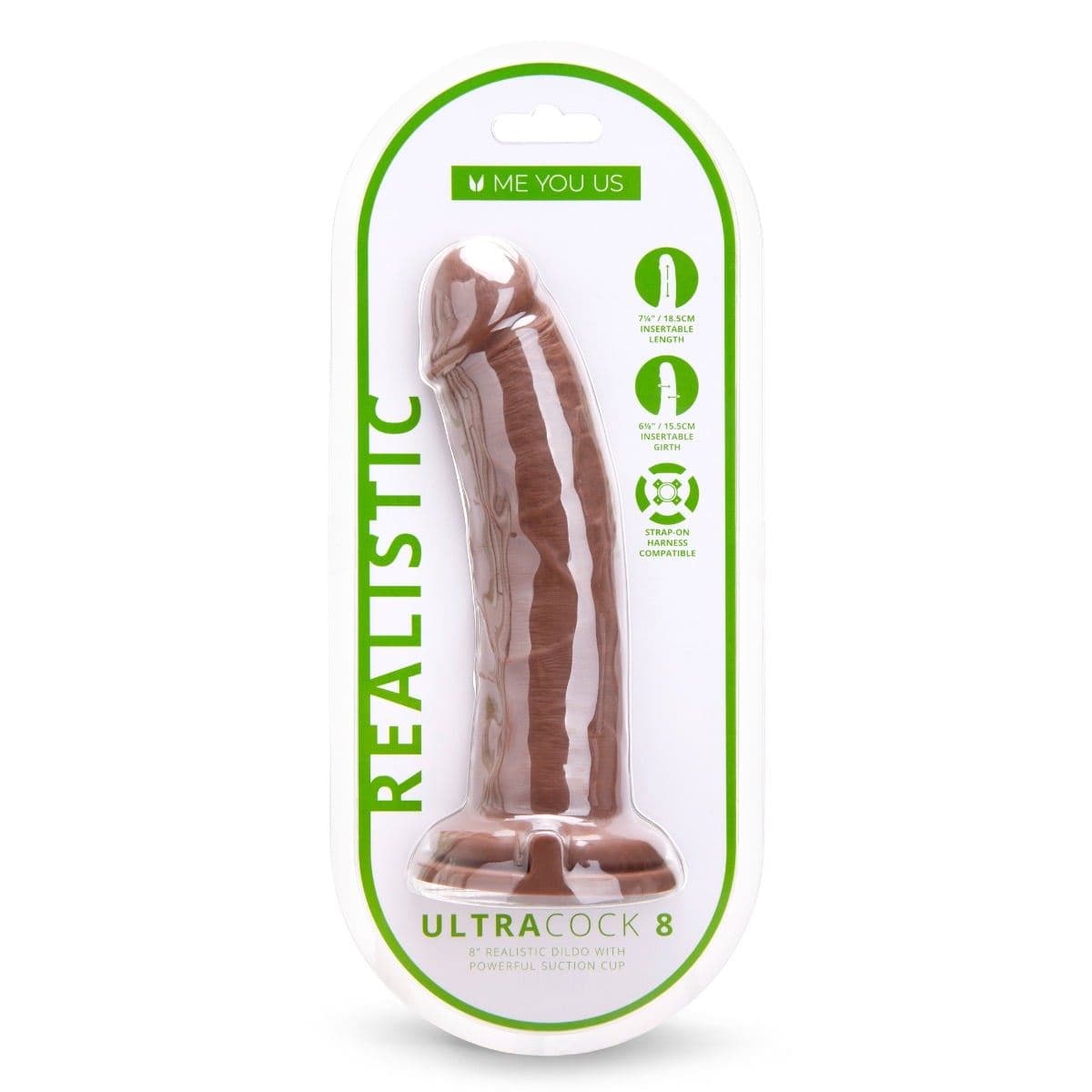 Me You Us Realistic Dildos Me You Us Ultra Cock 8inch Caramel Realistic Dildo - 8 inch, Realistic