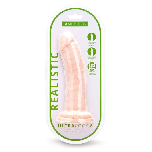 Me You Us Realistic Dildos Me You Us Ultra Cock 8inch Realistic Dildo - 8 inch, Realistic
