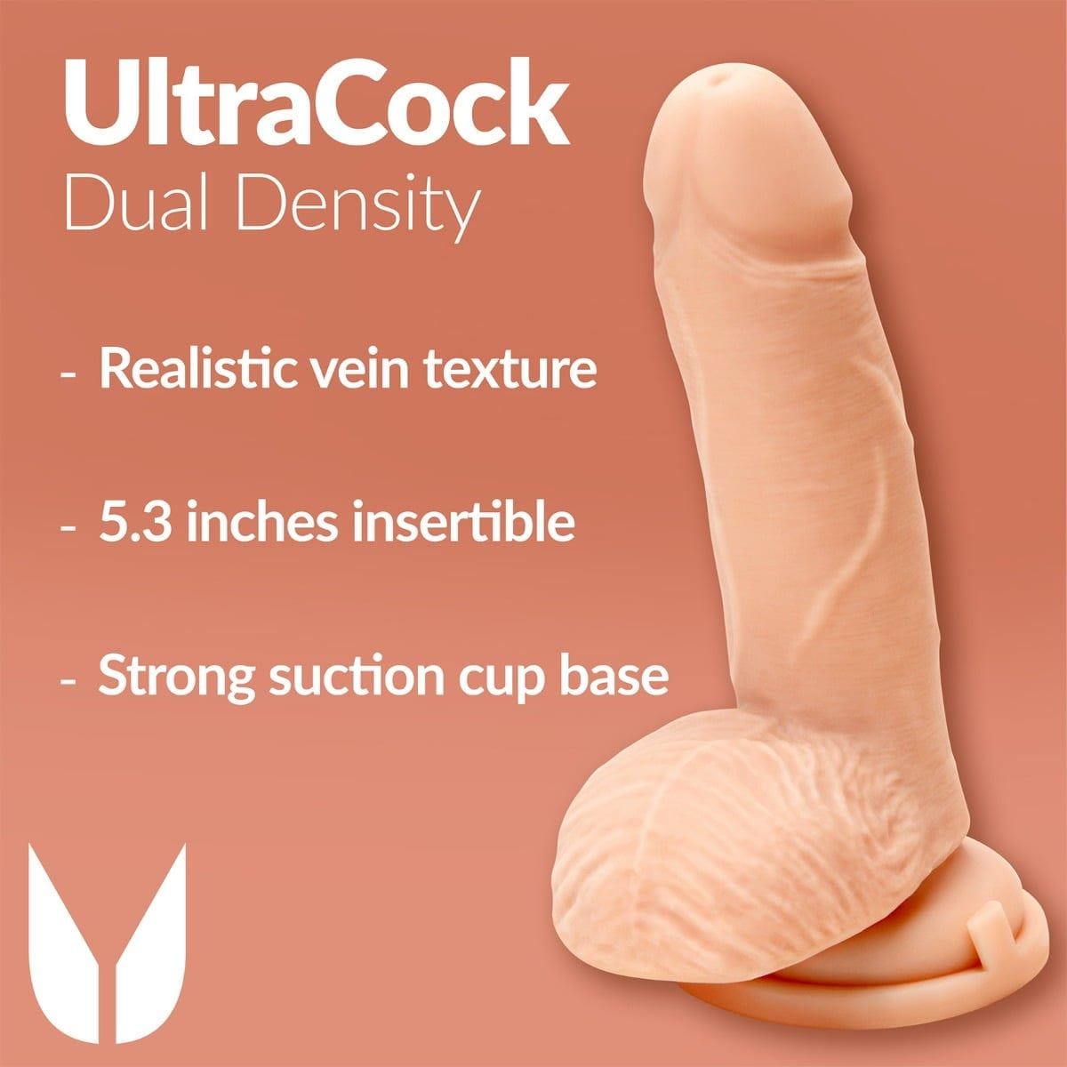 Me You Us Realistic Dildos Me You Us Ultra Cock Dual Density Dildo With Balls 7 Inch - 7 inch, Realistic