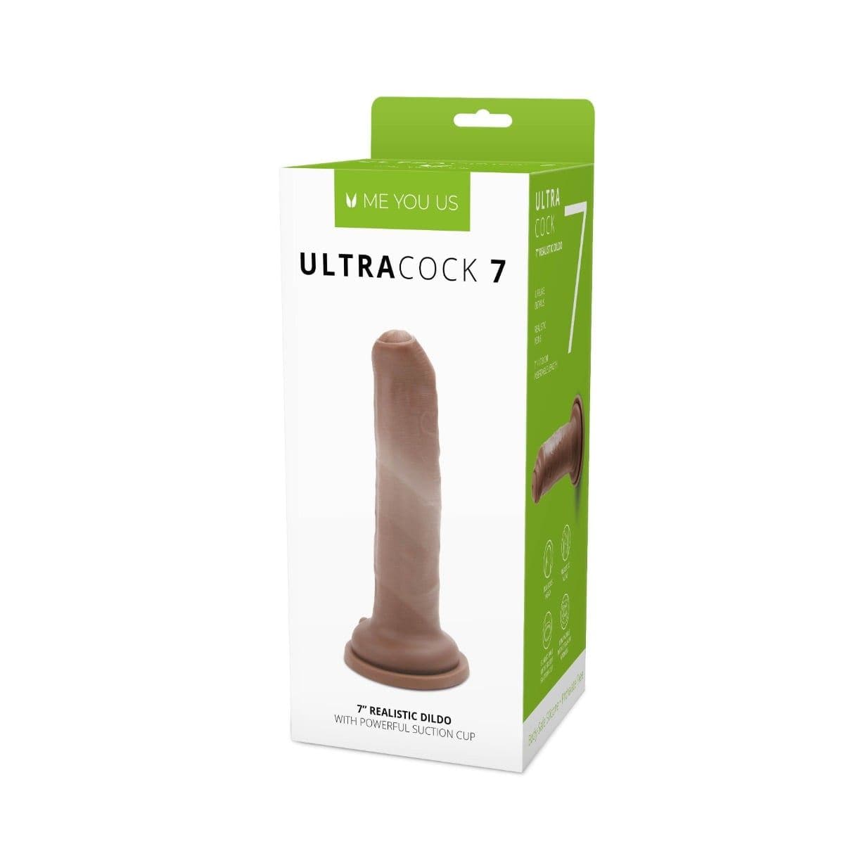 Me You Us Realistic Dildos Me You Us Uncut Ultra Cock 7inch Caramel Realistic Dildo - 7 inch, Realistic
