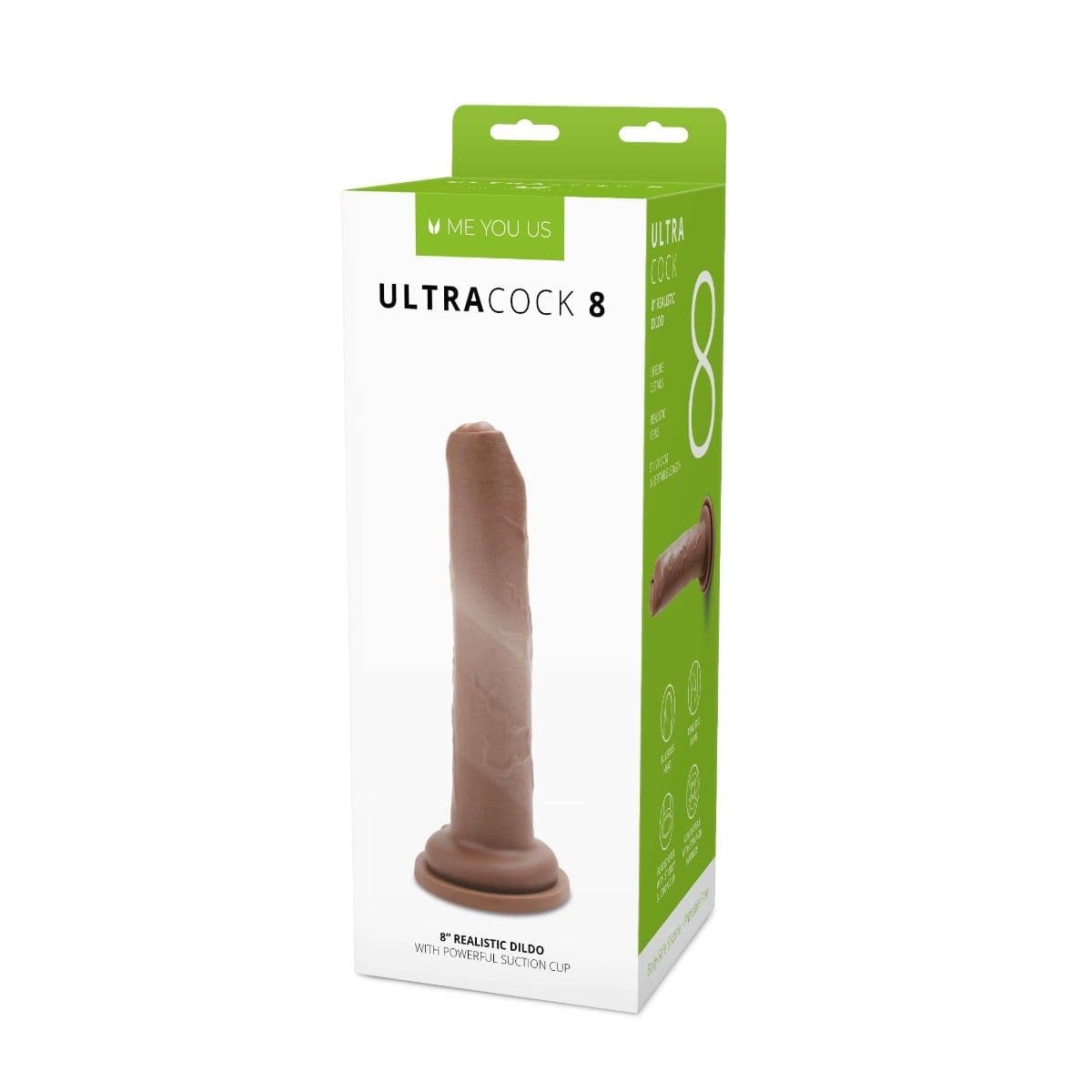 Me You Us Realistic Dildos Me You Us Uncut Ultra Cock 8inch Caramel Realistic Dildo - 8 inch, extra large