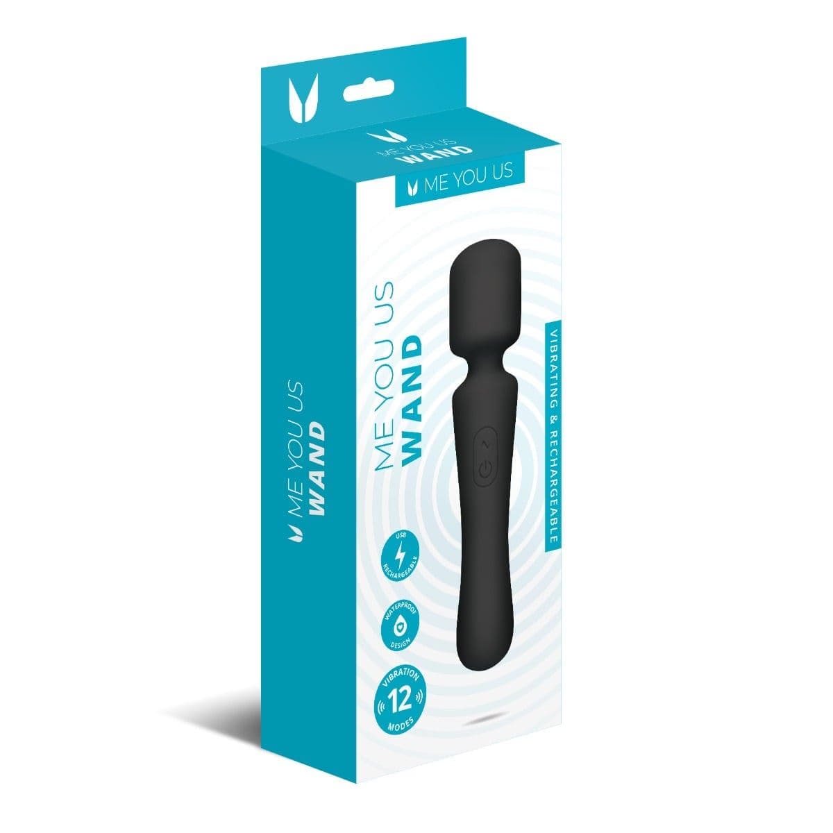 Me You Us Wand Vibrators Me You Us Wand Vibrator Black - Multiple Vibration Modes, Body-Safe Silicone