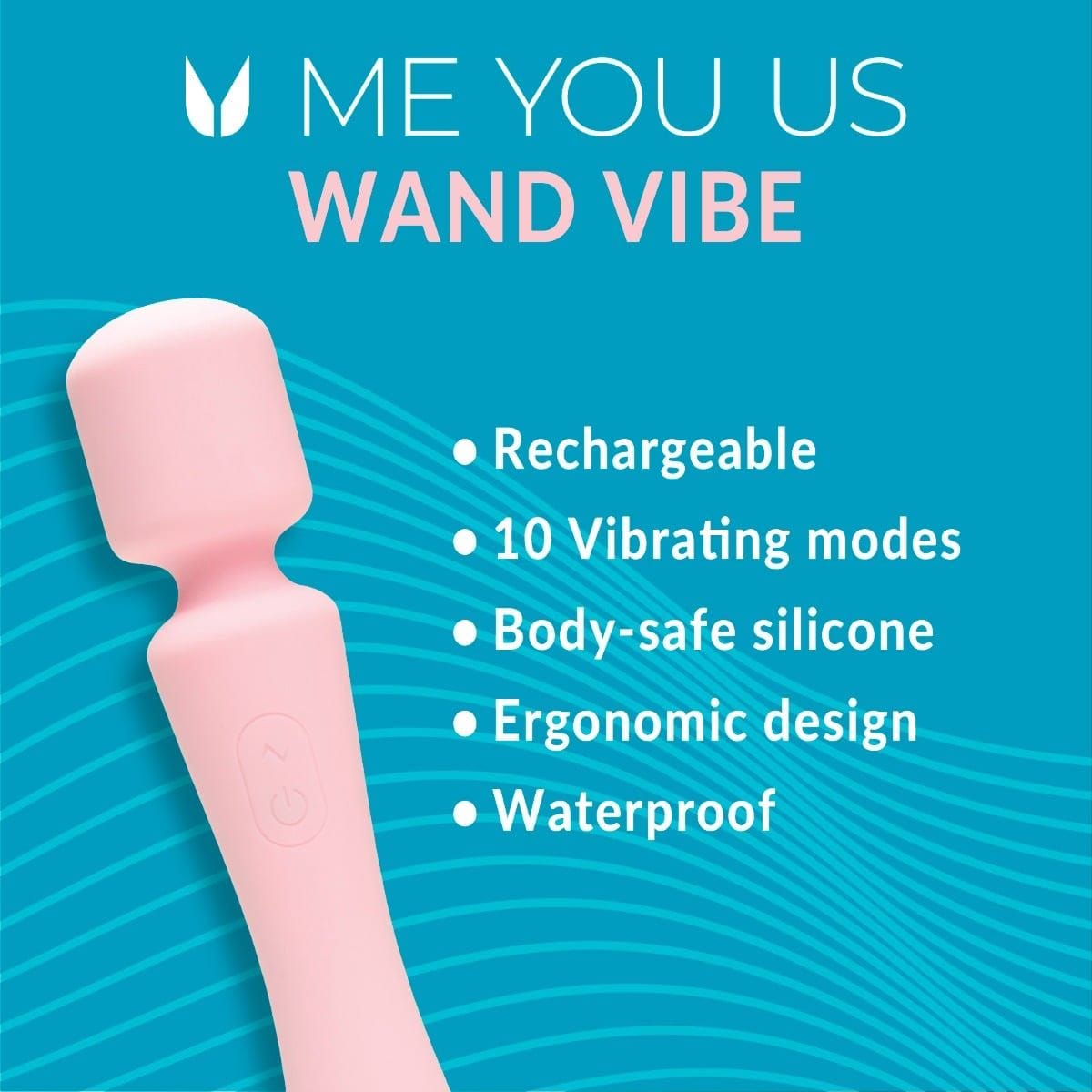 Me You Us Wand Vibrators Me You Us Wand Vibrator Pink - Multiple Vibration Modes, Body-Safe Silicone