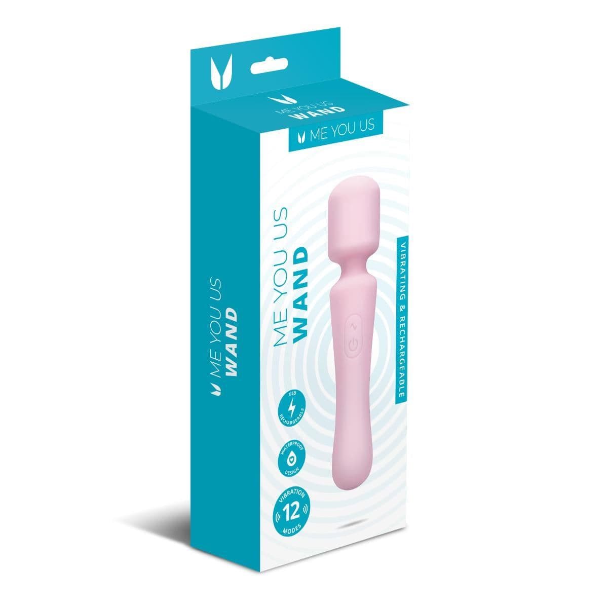 Me You Us Wand Vibrators Me You Us Wand Vibrator Pink - Multiple Vibration Modes, Body-Safe Silicone