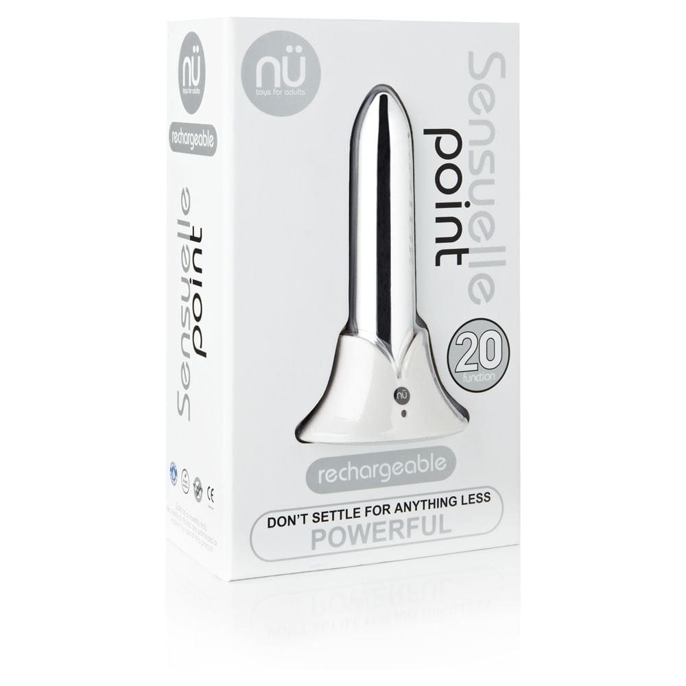 Nu Sensuelle Bullets Nu Sensuelle Point 20 Function Bullet Silver - Vibrator, Multi-Speed