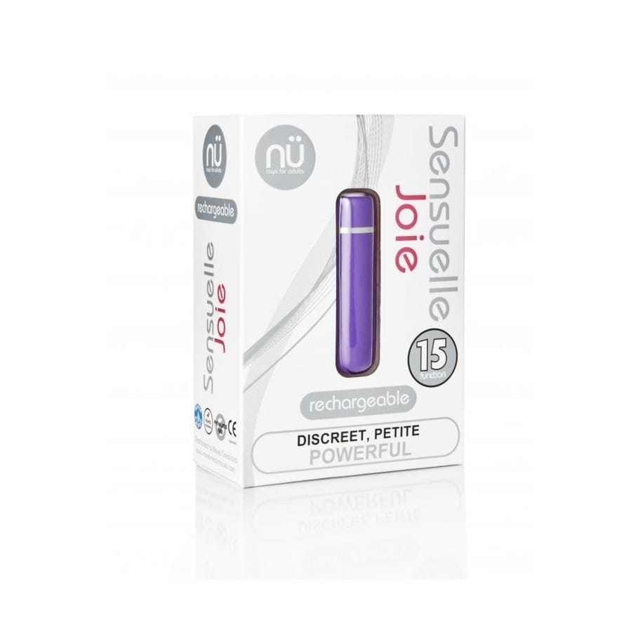 Nu Sensuelle Bullets SENSUELLE JOIE 15 FUNCTION BULLET - PURPLE - Vibrator, Multi-Speed