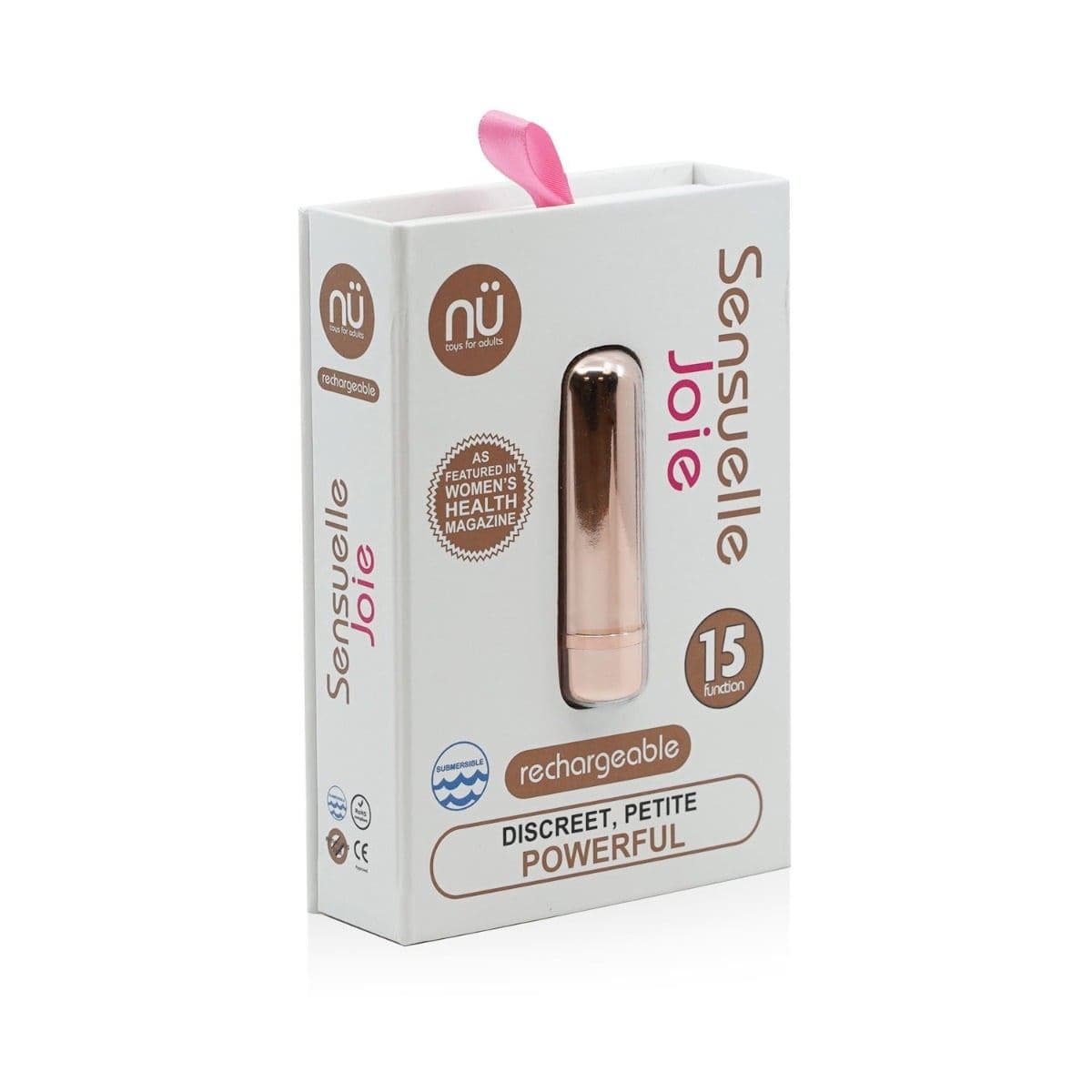 Nu Sensuelle Bullets SENSUELLE JOIE 15 FUNCTION BULLET - ROSE GOLD - Vibrator, Multi-Speed