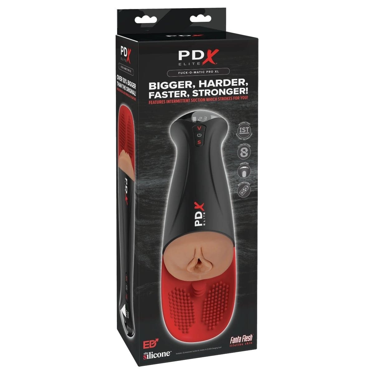 PDX Elite Male Masturbators PDX Elite Fuck-O-Matic Pro Masturbator XL Brown - Masturbator, Textured Sleeve