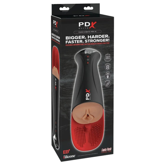 PDX Elite Male Masturbators PDX Elite Fuck-O-Matic Pro Masturbator XL Brown - Masturbator, Textured Sleeve