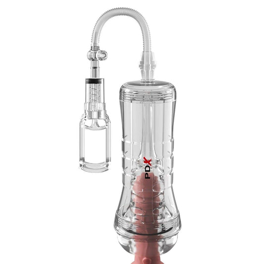 PDX Elite Male Masturbators PDX Elite ViewTube Vac XXL Pump See Thru EZ Grip Pump Stroker Clear Adult Toy