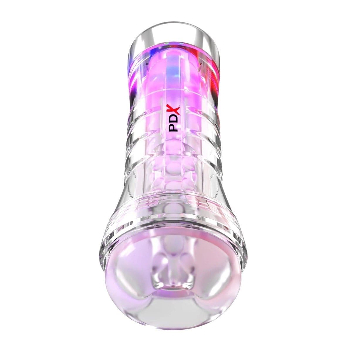 PDX Elite Male Masturbators PDX Elite ViewTube XXL See Thru EZ Grip LED Stroker Clear - Masturbator
