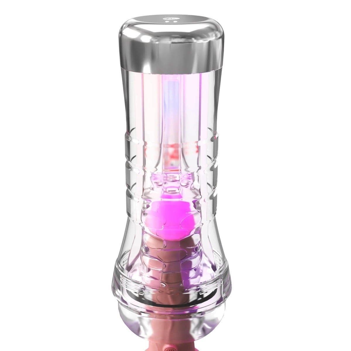 PDX Elite Male Masturbators PDX Elite ViewTube XXL See Thru EZ Grip LED Stroker Clear - Masturbator