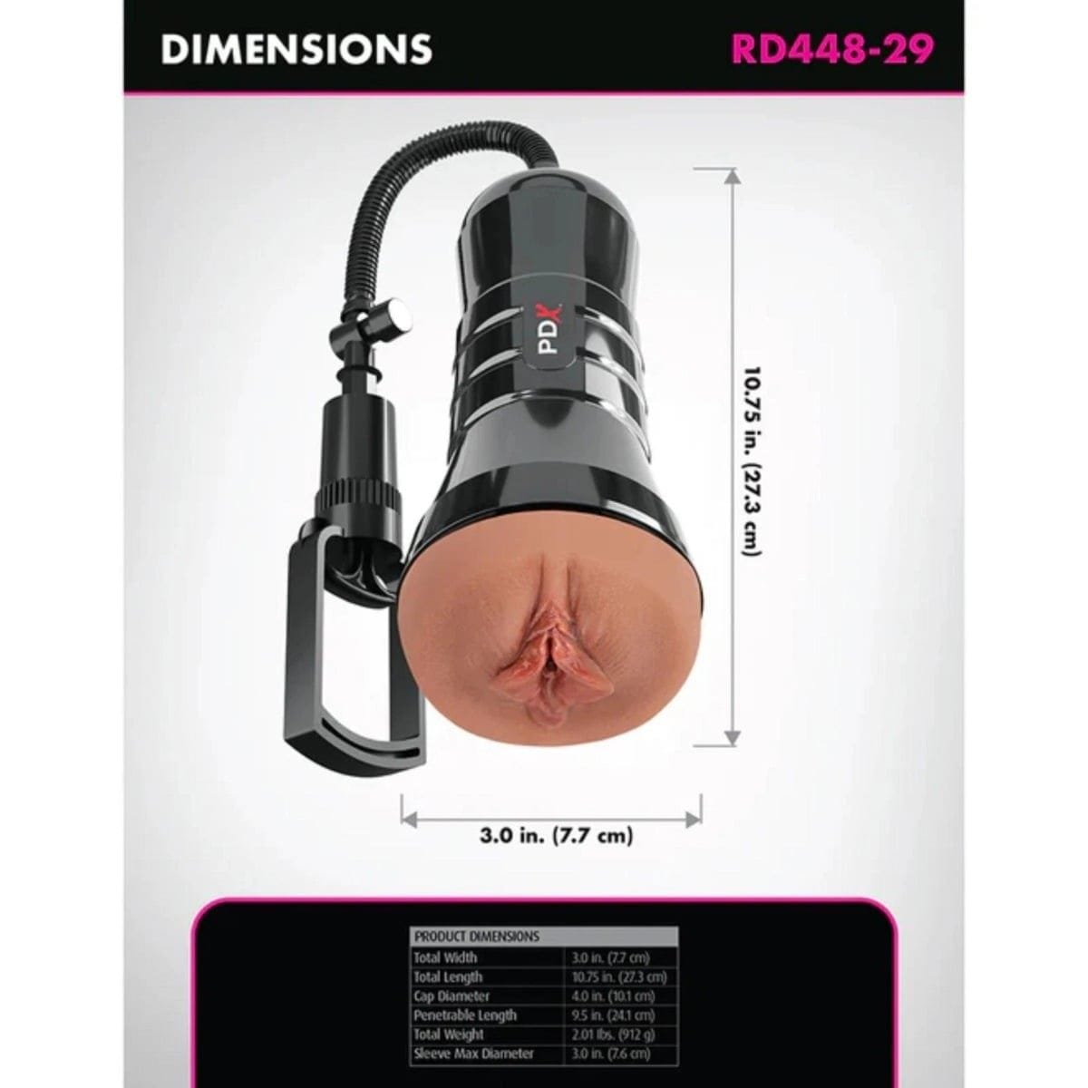 PDX Extreme Male Masturbators PDX Extreme Wet Pussies Super Sucker XXL Stroker Brown - Masturbator Adult Toy