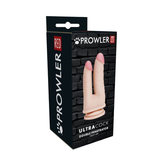 Prowler Red Realistic Dildos Prowler RED Ultra Cock Double Penetrator Dildo (6") - Dildo, Realistic Feel