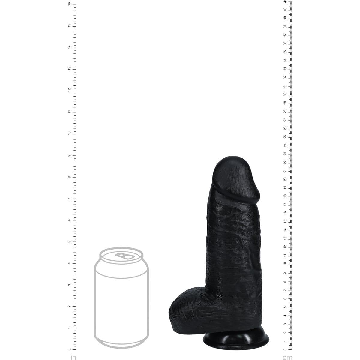 Real Rock Realistic Dildos RealRock Extra Thick Realistic Dildo with Balls 9 Inch - 9 inch, extra large