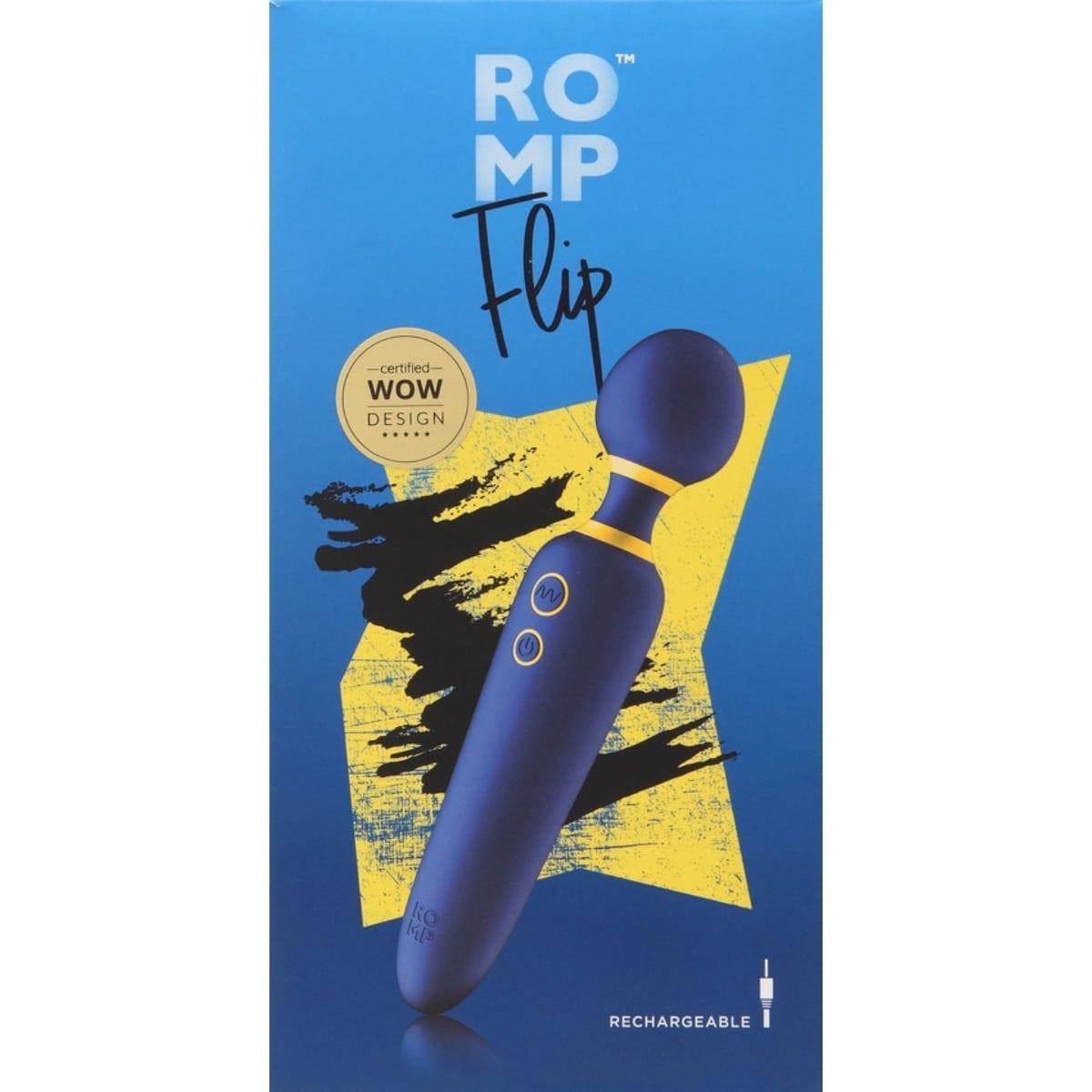 Romp Wand Vibrators ROMP Flip Wand Massager Blue - Multiple Vibration Modes, Body-Safe Silicone