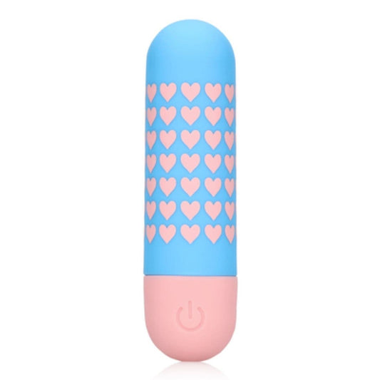 S-Line Bullets S-Line Heart To Get Bullet Vibrator Blue Pink - Vibrator, Vibrating, Multi-Speed