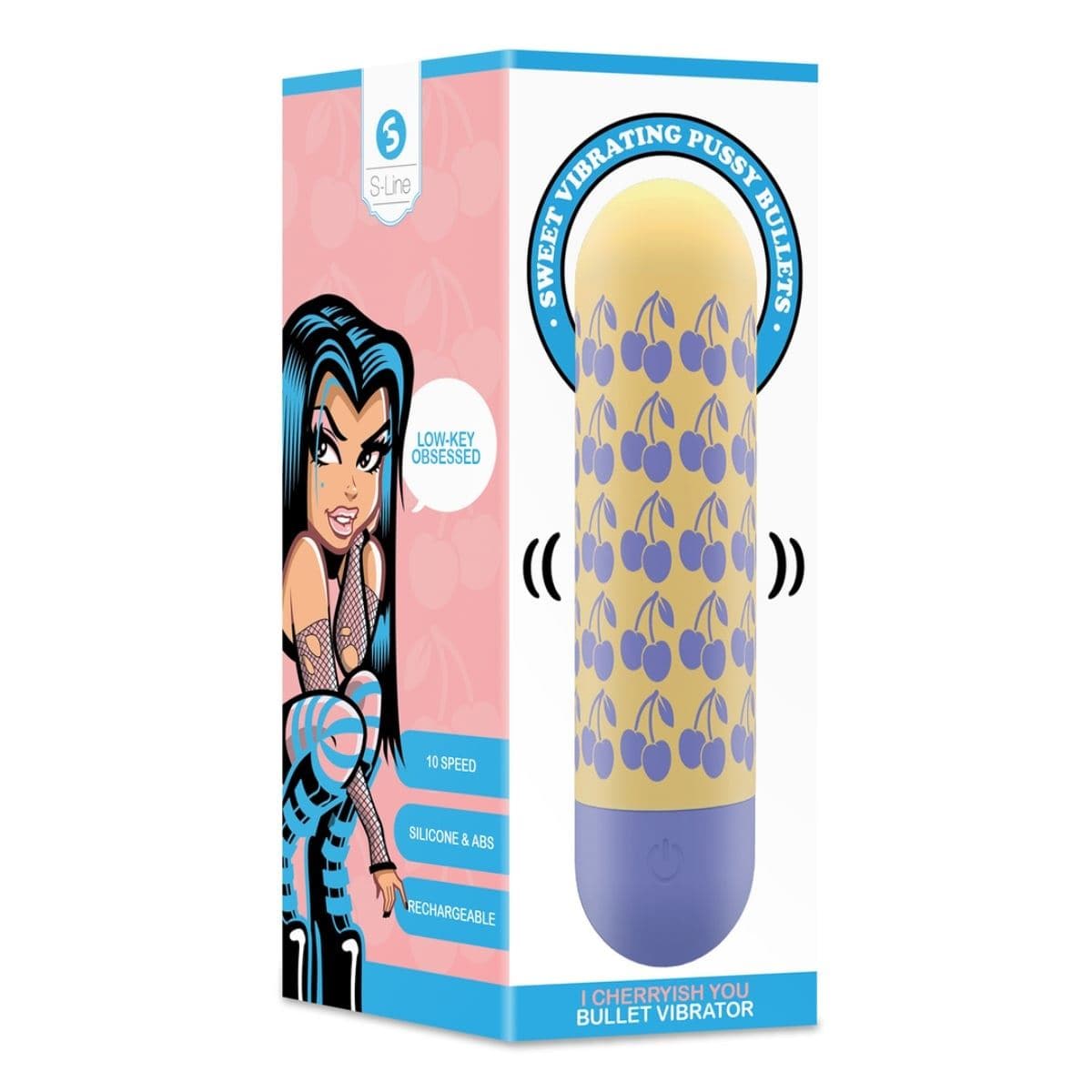 S-Line Bullets S-Line I Cherryish You Bullet Vibrator Yellow Purple - Vibrator