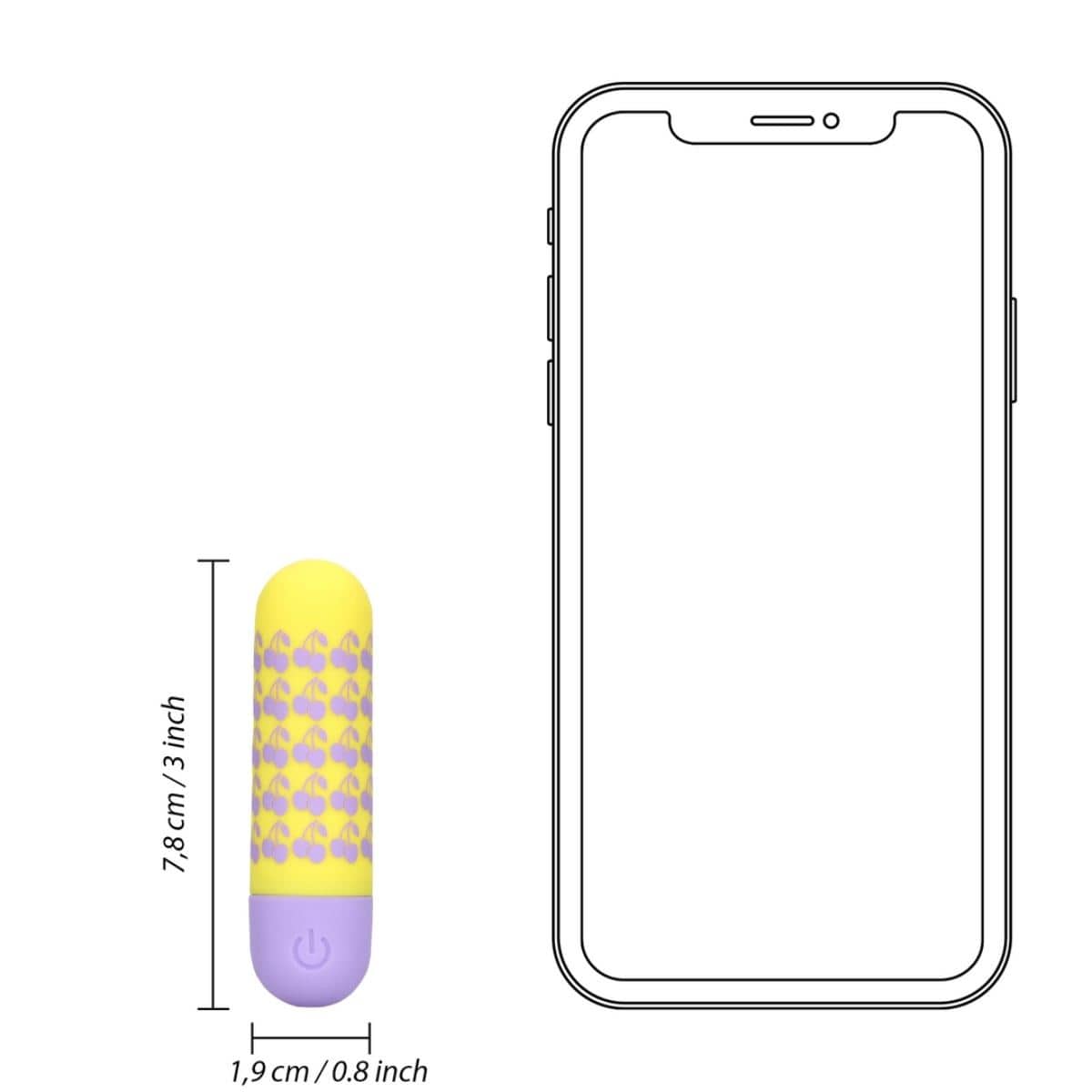 S-Line Bullets S-Line I Cherryish You Bullet Vibrator Yellow Purple - Vibrator