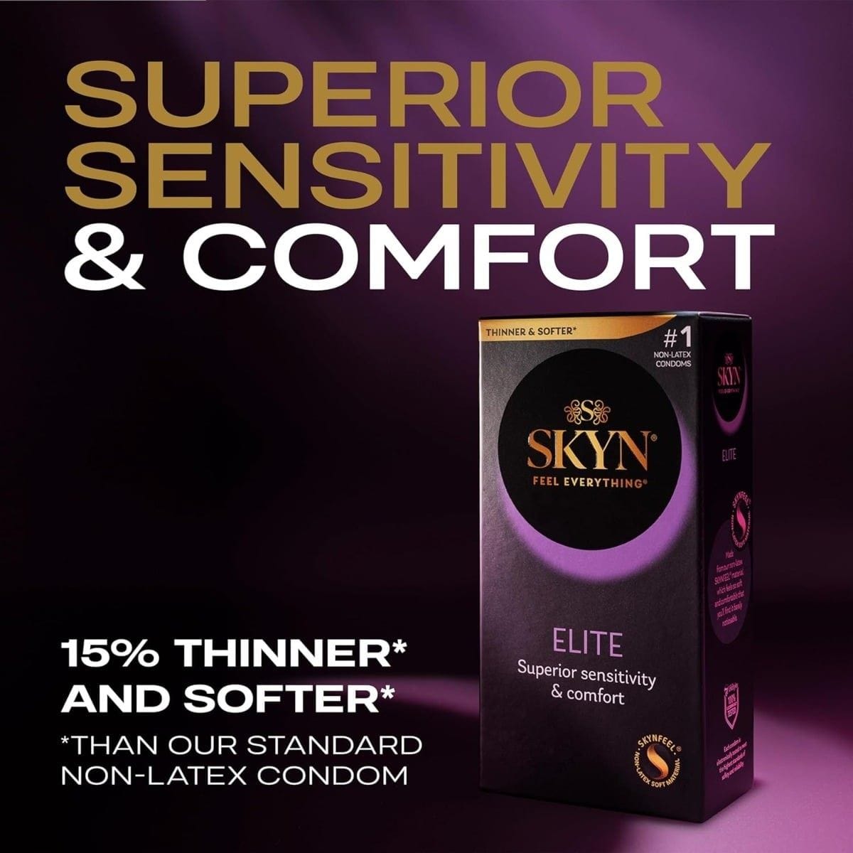 Skyn Condoms 36 Skyn Elite Latex Free Condoms - Lubricated, Latex, Protection Adult