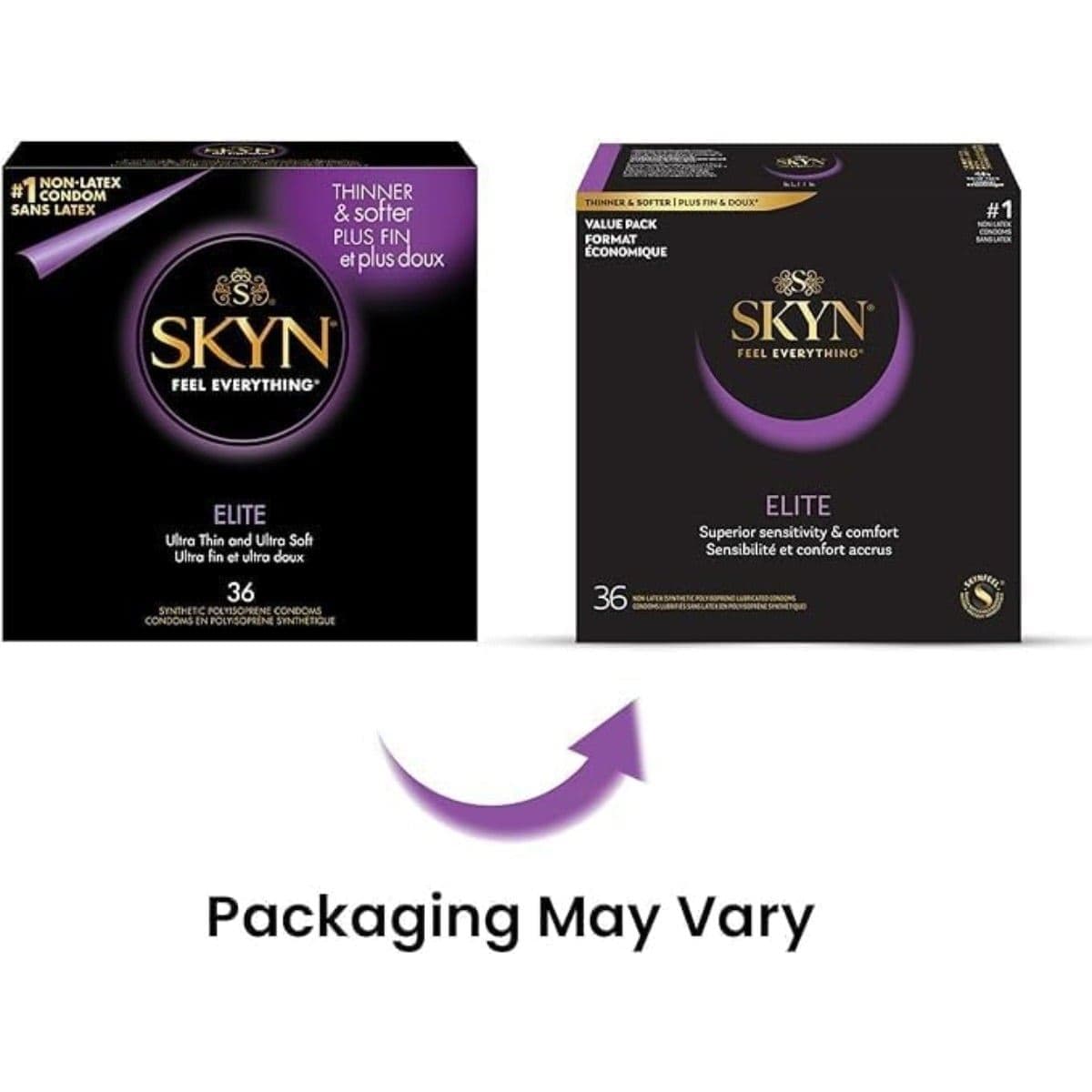 Skyn Condoms 36 Skyn Elite Latex Free Condoms - Lubricated, Latex, Protection Adult