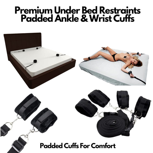 Spanksy Bondage Kits Under Bed Restraints Cuffs Bondage Submission Padded Quality