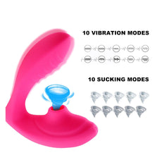 Load image into Gallery viewer, Spanksy Clitoral Vibrators Clitoral Sucking G Spot Vibrator 10 Mode Silicone Pink
