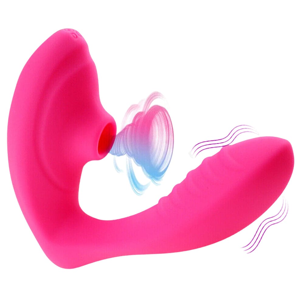 Clitoral Sucking G Spot Vibrator 10 Mode Silicone Pink - Spanksy