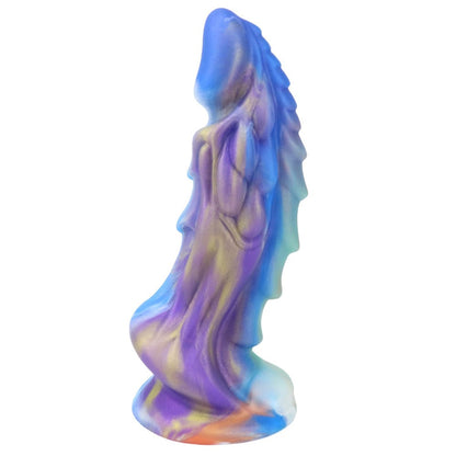 Dragon Dildo Sex Toy Fantasy Premium Silicone 7.5 Inches Anal Multi-Coloured - Spanksy