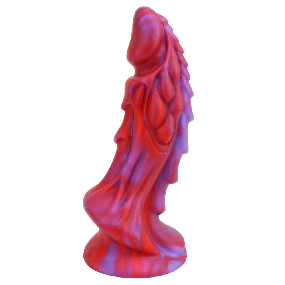 Spanksy Fantasy Dildos Dragon Dildo Sex Toy Fantasy Premium Silicone 7.5 Inches Anal Purple & Red