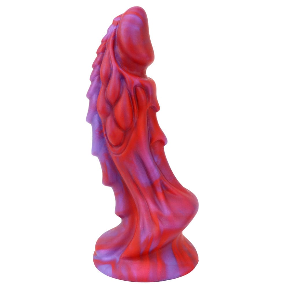 Spanksy Fantasy Dildos Dragon Dildo Sex Toy Fantasy Premium Silicone 7.5 Inches Anal Purple & Red