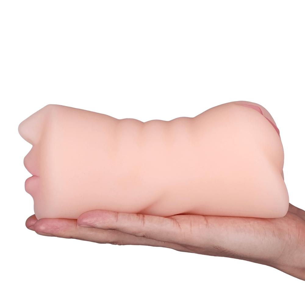 Spanksy Male Masturbators Male Masturbator Pocket Pussy 3 in 1 Vagina Ass Mouth Realistic Silicone 17.5cm