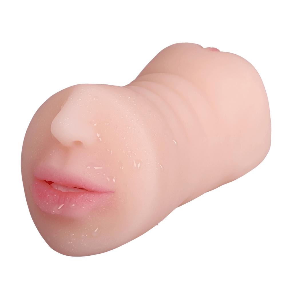 Spanksy Male Masturbators Male Masturbator Pocket Pussy 3 in 1 Vagina Ass Mouth Realistic Silicone 17.5cm