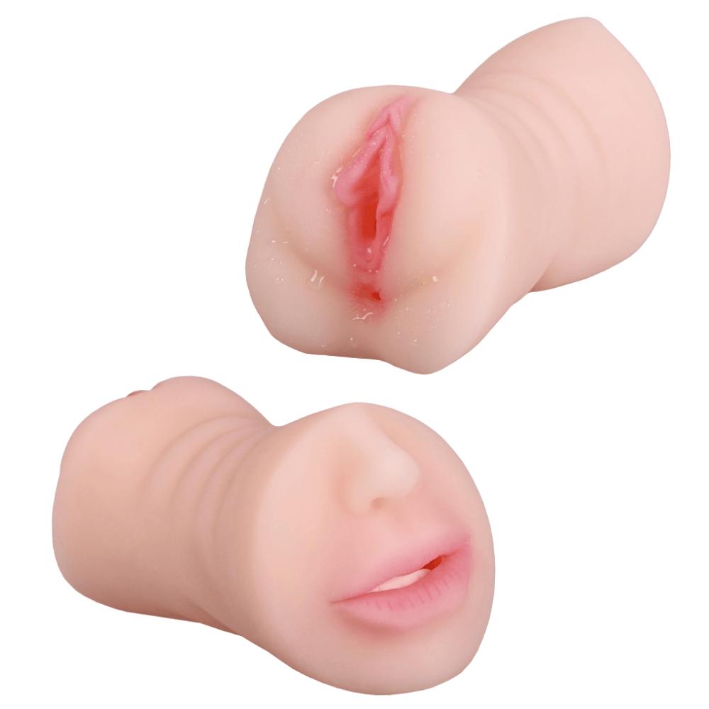 Spanksy Male Masturbators Male Masturbator Pocket Pussy 3 in 1 Vagina Ass Mouth Realistic Silicone 17.5cm