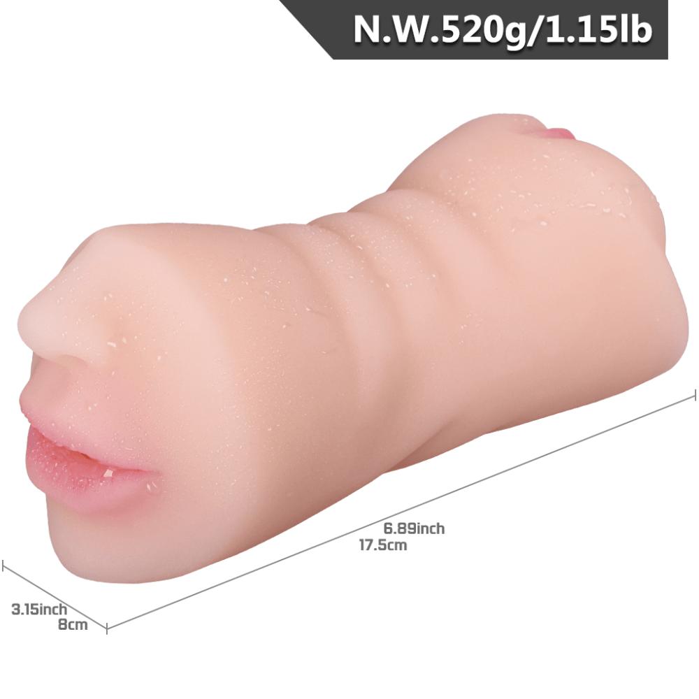 Spanksy Male Masturbators Male Masturbator Pocket Pussy 3 in 1 Vagina Ass Mouth Realistic Silicone 17.5cm