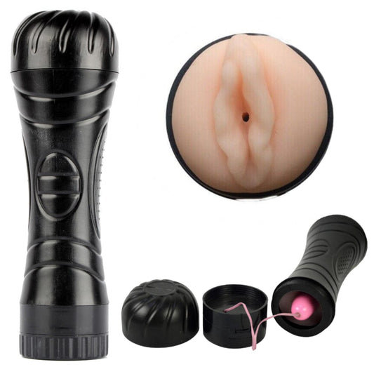 Spanksy Male Masturbators Vibrating Male Masturbator Pussy Fleshlight Sex Toy Flesh