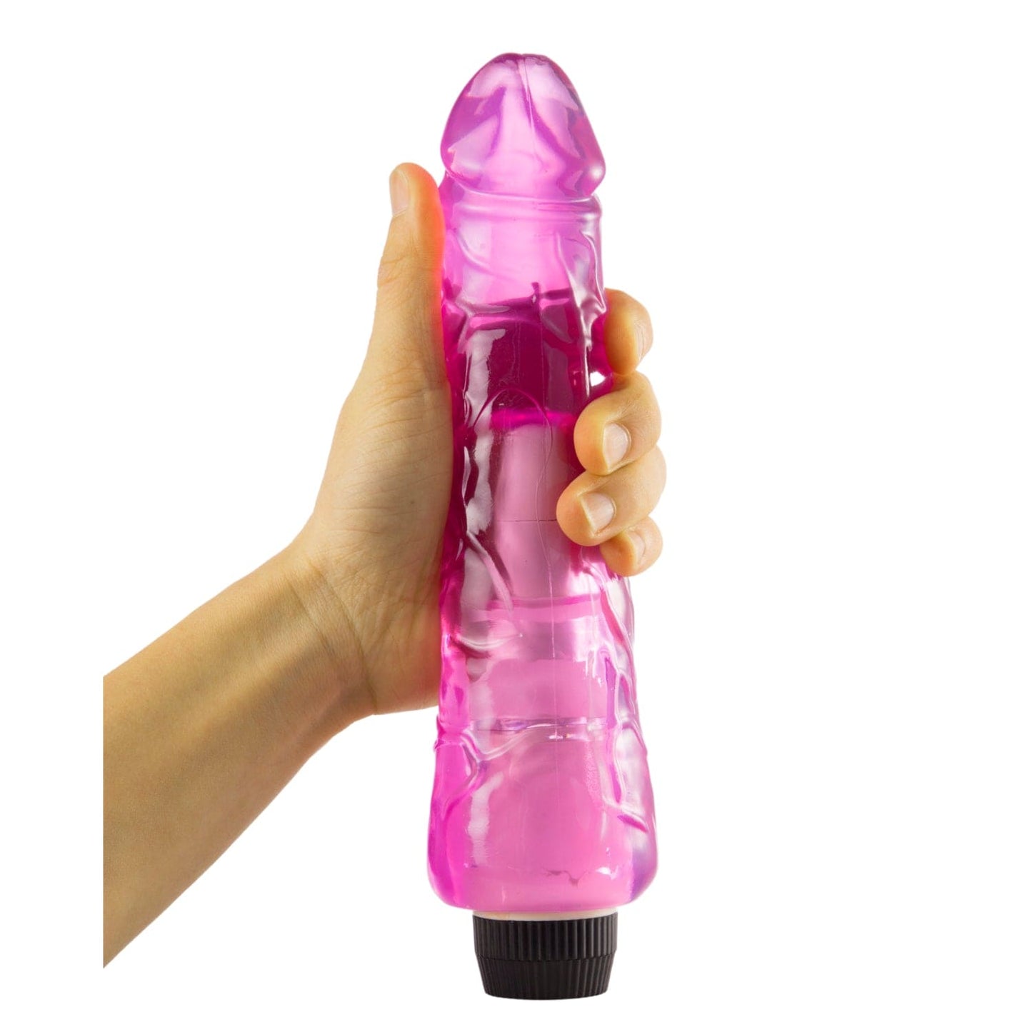 Spanksy Realistic Vibrators Big Vibrating Dildo Sex Toy Pink 9 Inch Large Girth Vibrator Pink