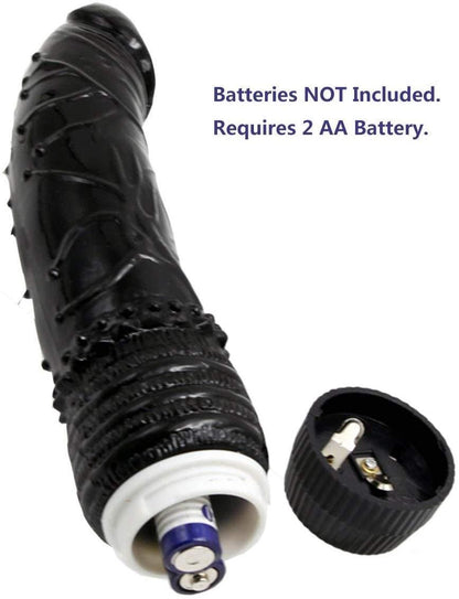 Spanksy Realistic Vibrators Spanksy 7.5" Realistic Jelly Vibrator Black