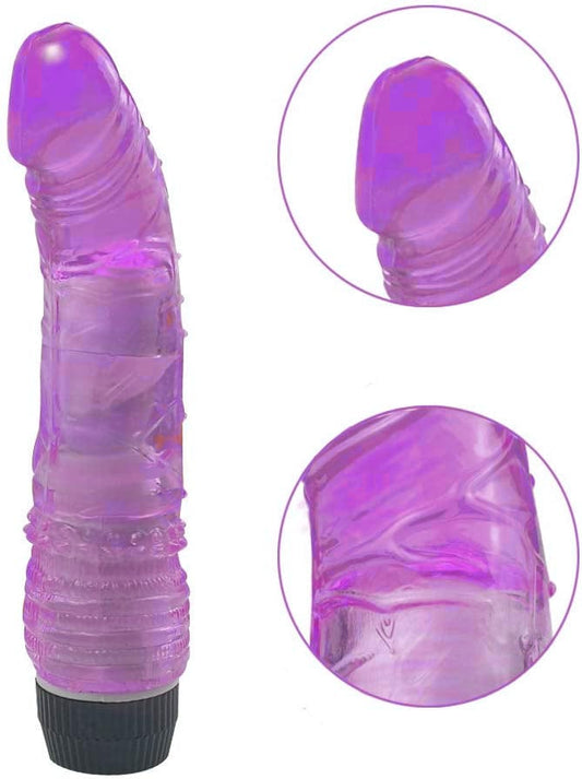 Spanksy Realistic Vibrators Spanksy 7.5" Realistic Jelly Vibrator Purple
