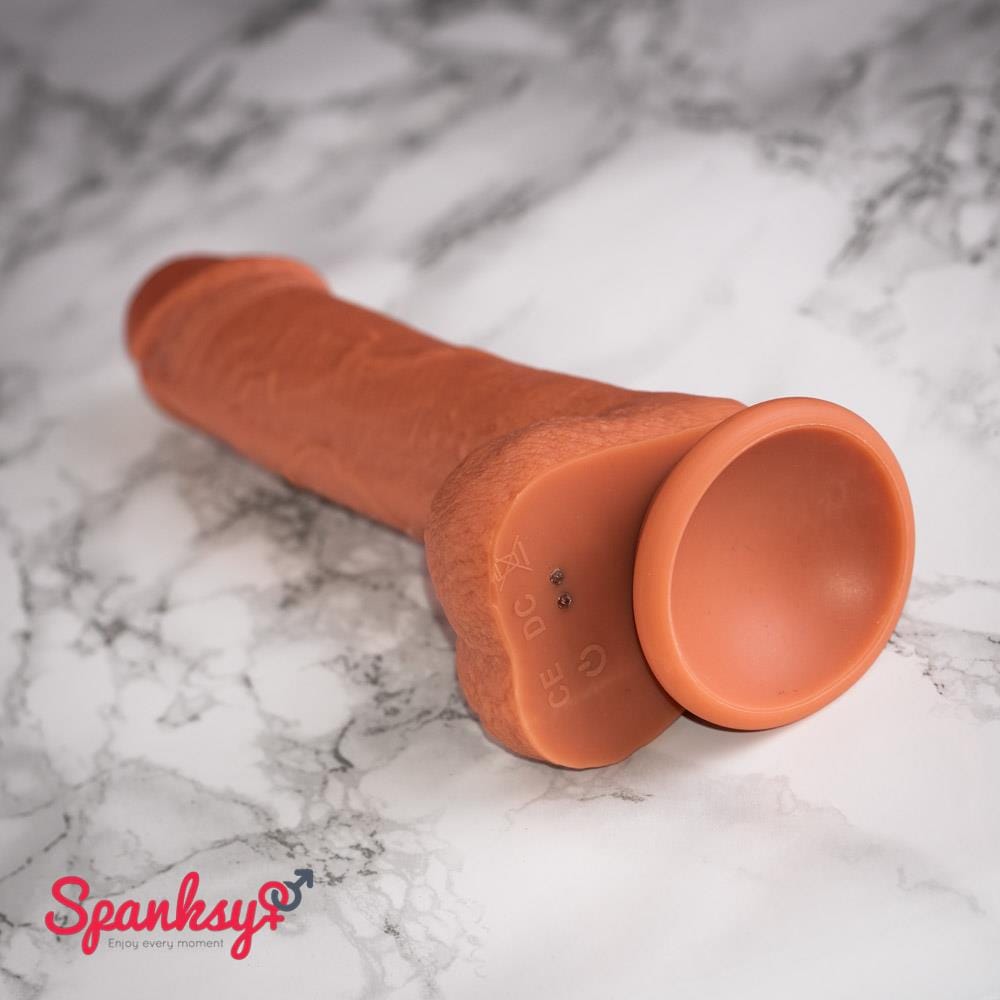 Spanksy Sex Machines Thrusting Vibrating Dildo 8.6" - Heated, Remote Control & Rechargeable